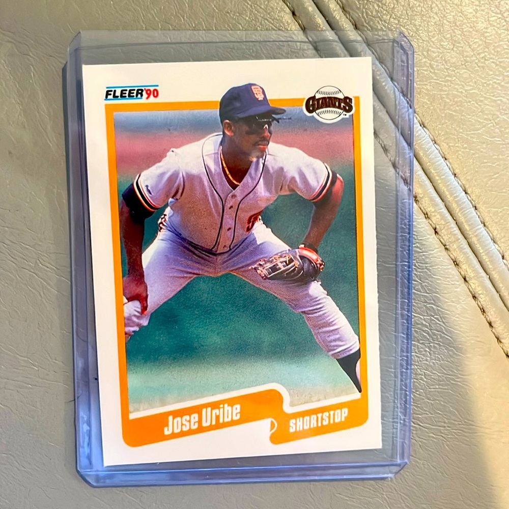RARE! Jose Uribe ERROR Card! Wrong DOB, 1990 Jose Uribe card! Mint